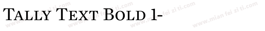 Tally Text Bold 1字体转换